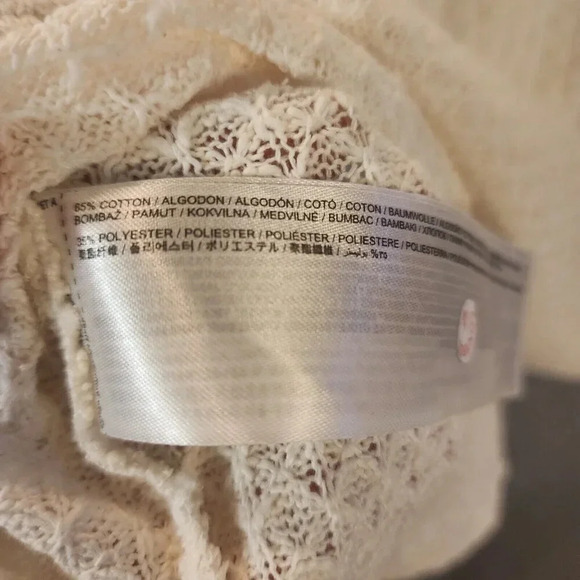 New Mango Top Women's Size XL White Textured Lightweight Sweater Knit - Picture 6 of 6